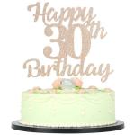 Festiko 30th Birthday Cake Topper For Happy Birthday 30 Rose Gold 30th Cake Topper, Happy Birthday Cake Topper Cake Ornament (30th)