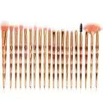 STUNHUB Makeup Brushes Set Face Eye Beauty Brush Unicorn Eyeshadow Eyeliner Blending Crease Kit Foundation Eyebrow Eyeliner Blush Cosmetic Concealer Make Up Brushes Tools for Girls (Rose Gold_20 Pcs)