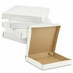 MM WILL CARE - WE WILL CARE YOUR PRODUCTS White Corrugated Cardboard 8 inch Pizza Box 10