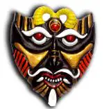 New Life Terracotta Handmade Wall Hanging Mahakal Face Mask Nazar Battu (Multicolour, 25.5 cm)