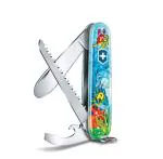 Victorinox Swiss Army Knife - My First Victorinox Children Set - 9 Functions, Multitool for Kids to learn - Blue, 84 mm