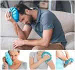 Stolenband Ice Cold Pack Reusable Ice Bag Hot Water Bag for Injuries, Hot & Cold Therapy and Pain Relief (Multi color) (ice bag 