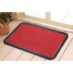 HOWNICE PVC (Polyvinyl Chloride), Rubber, Plastic Door Mat (RED, BLACK, Medium)