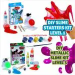 Rabbit DIY Starters Slime Kit Level 1, Level 3 Slimy Fluffy Putty Gelly Toy Making Kit Set Multicolor