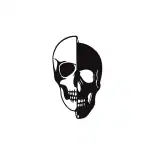 SIMPLY INKED NEW Yin Yang Skull Temporary Tattoo, Designer Tattoo for all (NEW Yin Yang Skull Tattoo) Pack of 2