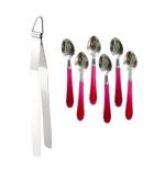 First Front Stainless Steel Roti Chimta Tong With Stainless Steel Handle Spoon and Multicolour, (Pack of 2) l Kitchen Tools l Essential Kitchen Tools l Tools l Kitchen l Utensils l Stainless Steel Tools l Steel Kitchen Tools l Metal Tools