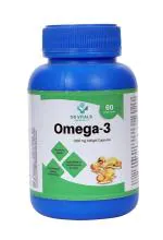 OS Vitals Omega 3 Fish Oil 1000mg Capsules With Fish oil EPA + DHA Enriched Pack of 60 Capsules Omega-3 Fatty Acid Capsules for Women & Men | 60 Softgels Pack of 1