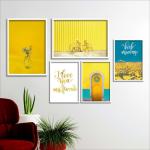 saf Premium Modern Art Digital Reprint 27 inch x 45 inch Painting (With Frame, Pack of 5)