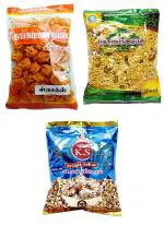 K.S Kadalai Mittai, Garlic Gundu Murukku, Keela Eral Mixture, 250 Gm (Combo Of 3)