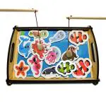Mini Leaves Multicolor Wooden Fishing Game Educational Fish Catching Game For Kids (Pieces Of 13)