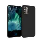 Lustree Nokia G21 Black Silicone Shock Absorbent Mobile Back Cover - 18 x 5 x 0.05 cm
