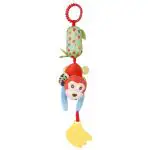 Baby Moo Swinging Monkey Red And Multicolour Hanging Toy / Wind Chime With Teether