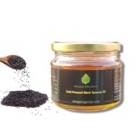 Village-Organica Cold pressed Sesame Oil | Black Sesame Oil | Til ka Tel | Gingelly Oil | For cooking, Massage & Pooja | Unrefined & Unadulterated | Glass Bottle | 250ml |