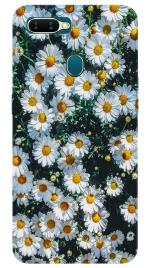 MobiEra Oppo Realme U1 Black and Daisy Design Plastic Hard Case Cover