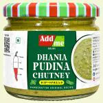 Add me Home made Mint Sauce Dhania Pudina Chutney 300 gm Classic Indian Pani Puri Bhelpuri Chatni Recipe Green Chutney glass pack
