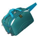 Anybuy Green, White Nylon Travel Duffle Luggage Cabin Bag, Strolley 2 Wheel, 55 L