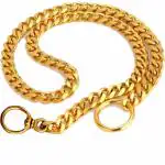 Hundur Store Brass choke chain Heavy Duty Diamond Cut Gold Dog Choke Chain in small size