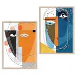 KALAKSHYA Premium Painting with Frame for Home Decoration - Modern Art Framed Painting for Living Room Bedroom Office Room Wall Decor - Pack of 2 (Medium, Painting 5)