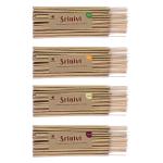 Indicusa2 Agro Enterprises Handmade Agarbatti / Incense / Dhoop Stick- Made up of desi cow dung Pack of 4 (18 Sticks Per Pack) Vilvam-Champa-Mogra-Thulasi