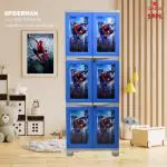 SPPL CLASSIC LIBERTY Liberty 6ft Spiderman Theme Plastic Wardrobe|Shoe Rack For Kids & Adults - Blue & Grey