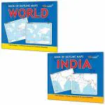 GO WOO BOOK OF OUTLINE MAPS INDIA and BOOK OF OUTLINE MAPS WORLD | Combo of 2 maps | Mapping India and the World An Outline Maps Book.