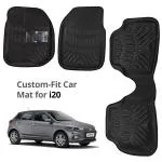 AllExtreme EXCM3IT 3D Car Floor Mat for Hyundai i20 (Set of 5, Black)