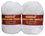 Simi Enterprise White Wool Oswale 3 Ply Knitting Yarn Wool, 400 G