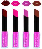 OUR BEAUTY Multicolor Rich Color Matte Lipsticks Set, 14 G (Set Of 4)