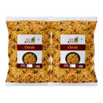 90's MILL Authentic Marathi Organic Chivda Namkeen | Badam Kaju Kishmish Peanut Chiwda | Chevda | Organic Namkeen | Healthy Indian Snacks | Crispy & Fresh Snack | No Preservatives-350g*2Pack