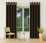 Curious Lifestyle Brown Solid Polyester Window Curtain 152 x 120 cm (pack of 2)
