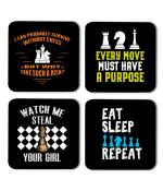 Whats Your Kick Keep Calm and Keep Boxing Printed Set of 4 Coasters With Beautiful Metal Stand
