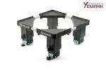 Yemark Heavy Duty Front/Specially Design for Automatic/Fully Automatic Washing Machine Fridge Trolley Stand (Full Plastic Body)(for Semi and Fully Automatic) (Metal and Plastic)(Minimum size - 36cm x 36cm , Maximum size 80cm x 80cm)