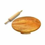 Macclite Woodrich Brown Wooden Balen & Polpat (Set of 2)