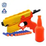 NHR Foam Blaster Toy Gun with One Target Bottle and 10 Suction Dart Bullets (8+ Years)