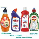 LA ONE Toilet Cleaner , Bathroom Tiles Cleaner , Dish wash , Hand wash (Pack of 4)
