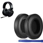 Crysendo Black Faux Leather Headphone Cushion