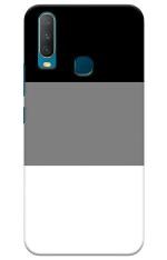 MobiEra Vivo Y12 Multicolor Pastel Black and Grey Design Plastic Hard Case Cover