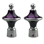 Avlen Brackets For Curtains And Rods, Premium Curtain Brackets - Pack Of 2 Decorative Adjustable Drapery Rod Holders For Windows (Purple)