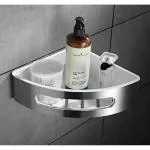 Tagve White Stainless Steel and ABS Plastic Bathroom Shelf