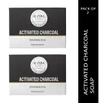 Alziba Activated Charcoal Detoxifying Bathing Soap Bar - Pack of 2