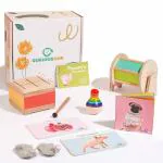 Curious Cub Montessori Learning Blocks Wooden Toys Box|| Develop Language Memory Skills