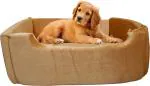 PILA BRASILEIRO Dog Bolster Pet Bed Small Gold