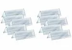 LRS Clear Acrylic V - Shaped Name Plate (Pack of 10)