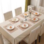 HOKIPO Premium Faux Leather Dining Table Mats, 6 PCS - 44L x 30W cm