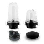 Kimatsu Nutri Bullet Unbreakable Polycarbonate 350 & 500 ML Jars Suitable for all Brands Juicer Mixer Grinders