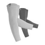 KUE Compression Arm Sleeves For Men & Women|Running, Cricket, Gym, Cycling, Sports|Improved Blood Circulation, UV & Sun Protection, Prevent Injuries|Pack of 2|Black-Grey - L/XL
