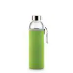 Kd Zone Multicolor Glass Water Bottle With Cover, 750 ml