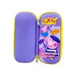 FULLKART Peppa 3D Cover EVA Pencil Case Large Capacity Pencil Pouch Bag Compass School Pouch Organizer for Students Kids Stylish Pen Holder Pouch, Stationery Box, Cosmetic Pouch Bag (Purple)