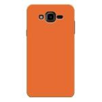 MobiEra Samsung Galaxy J7 2015 Plain Orange Design Plastic Hard Case Cover