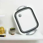 Nbs Multi-Function Dish Tub Sink 3 In 1 Portable Folding Cutting Board Drain Basket Kitchen Cutting Board Tool